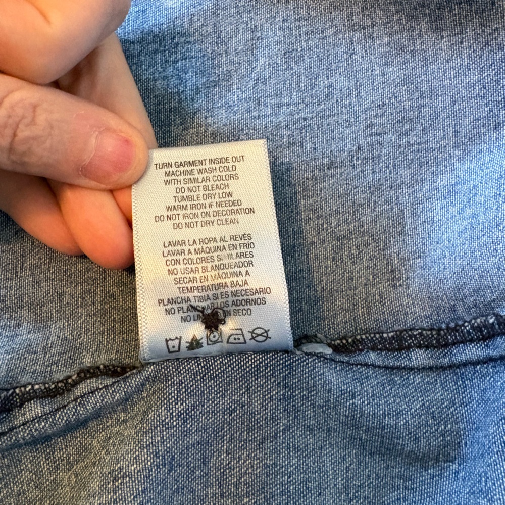 Basic Editions Denim Jacket Embroidered Beaded Fl… - image 15